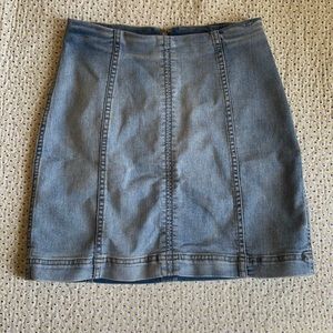 Free People denim mini skirt